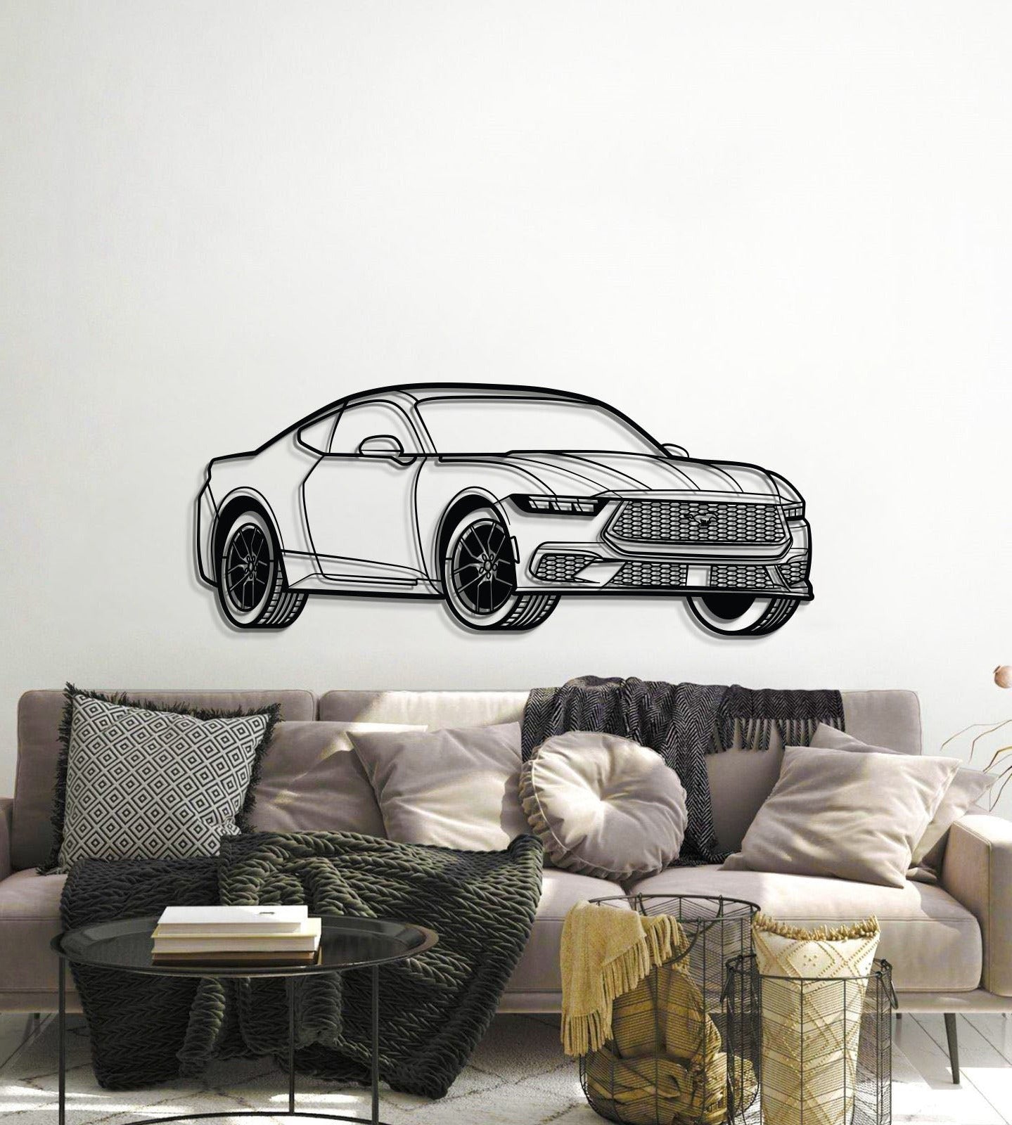 2023 Mustang Perspective Metal Car Wall Art - MT0443