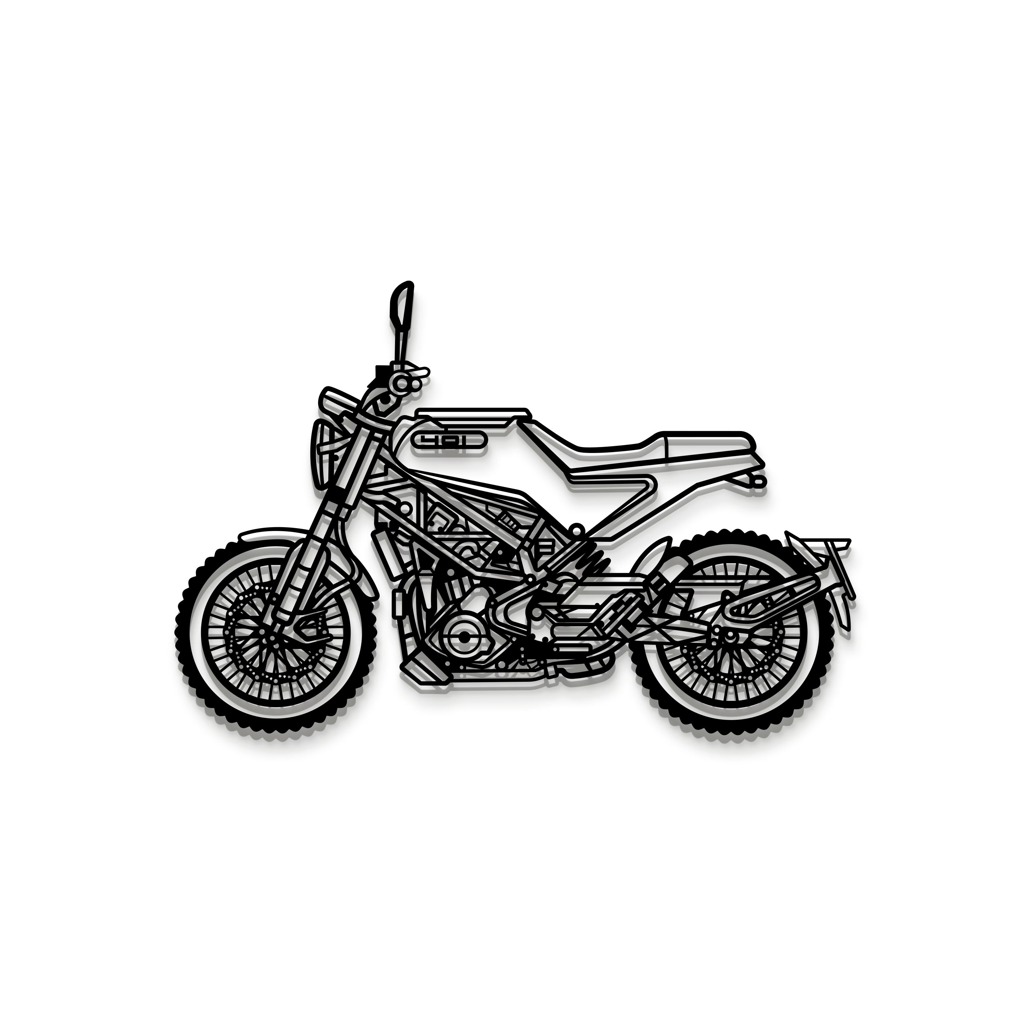 2023 Svartpilen 401 Metal Motorcycle Wall Art - MT1401