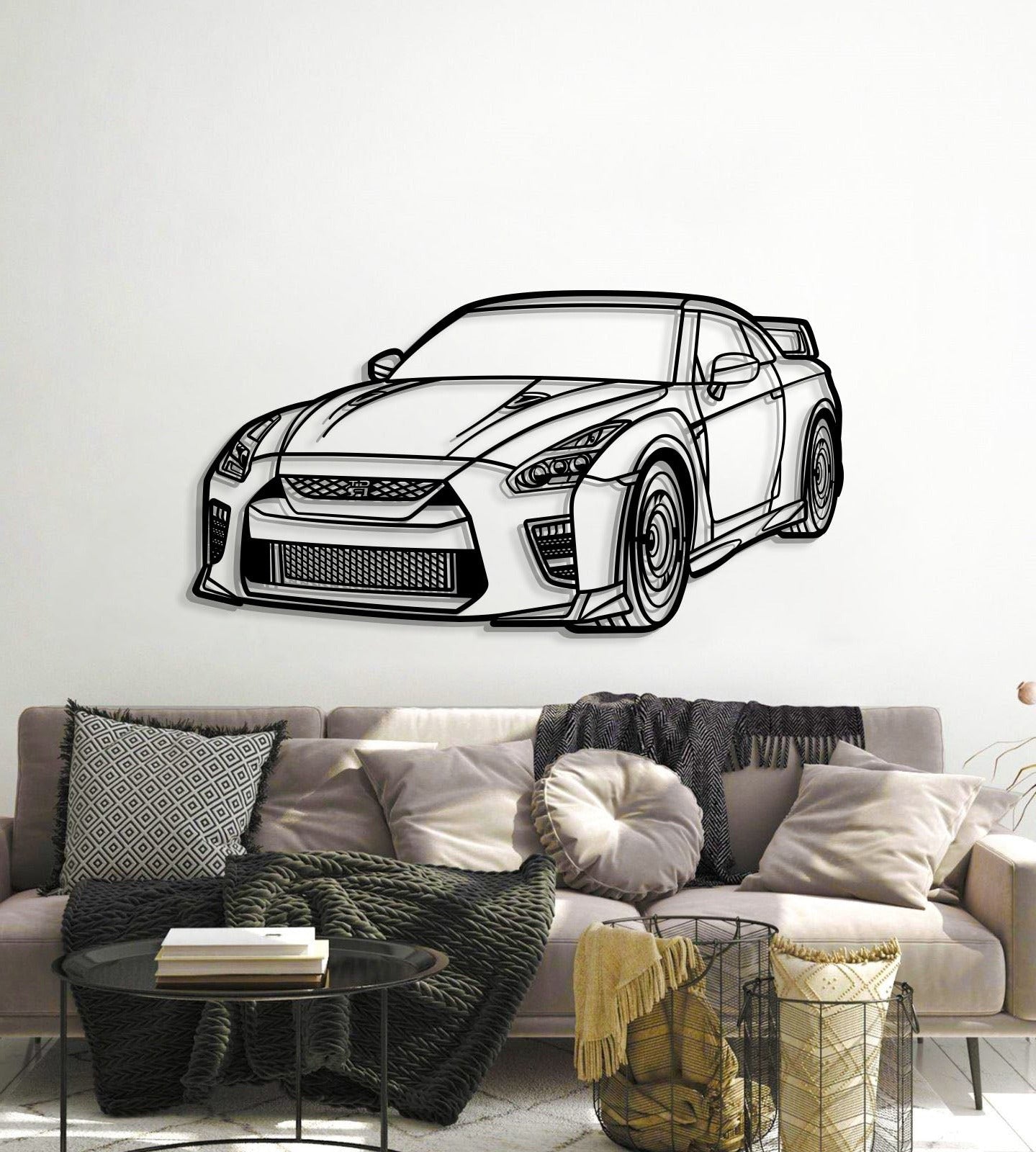 2023 GT-R R35 Perspective Metal Car Wall Art - MT1282