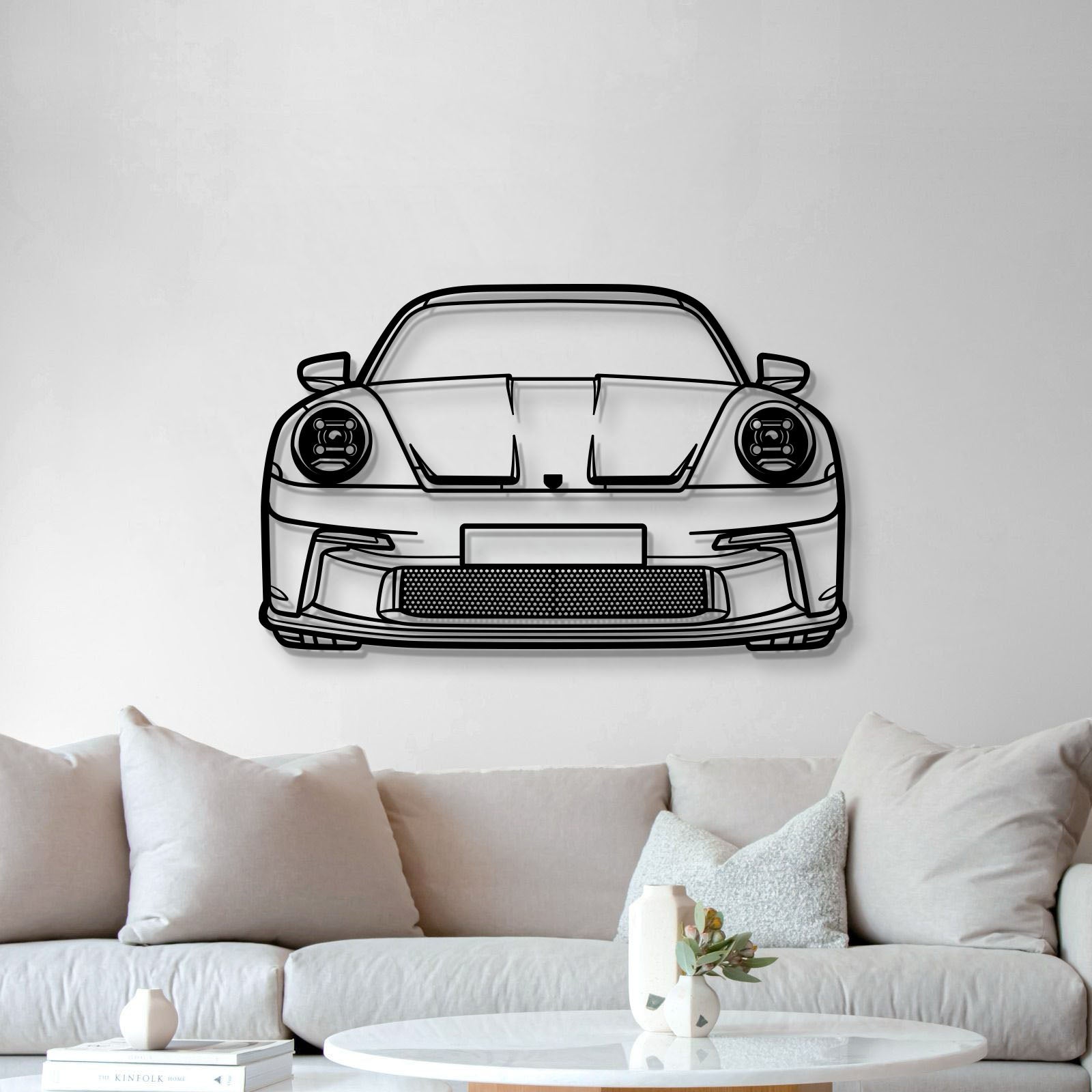 2023 911 GT3 Front View Metal Car Wall Art - MT1371