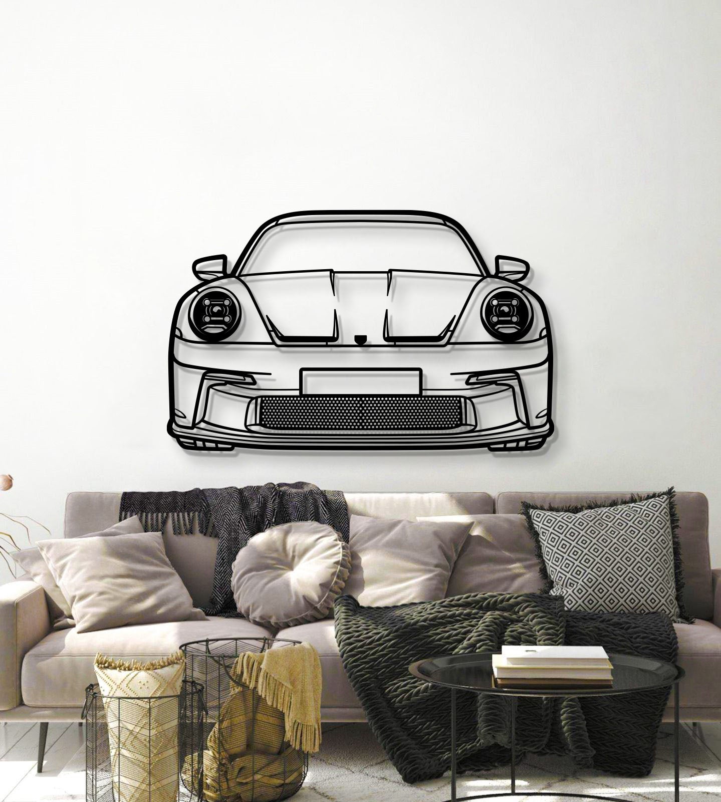 2023 911 GT3 Front View Metal Car Wall Art - MT1371