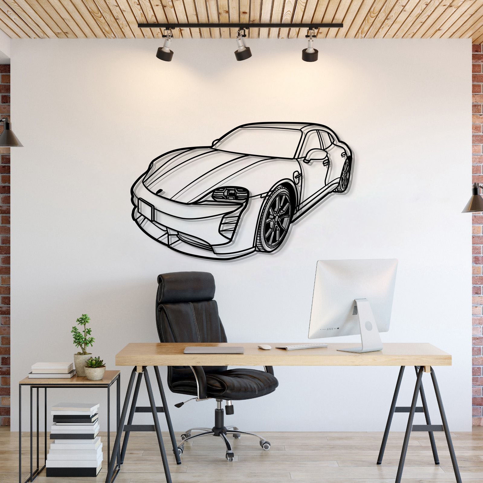 Perspective Metal Car Wall Art - MT1288