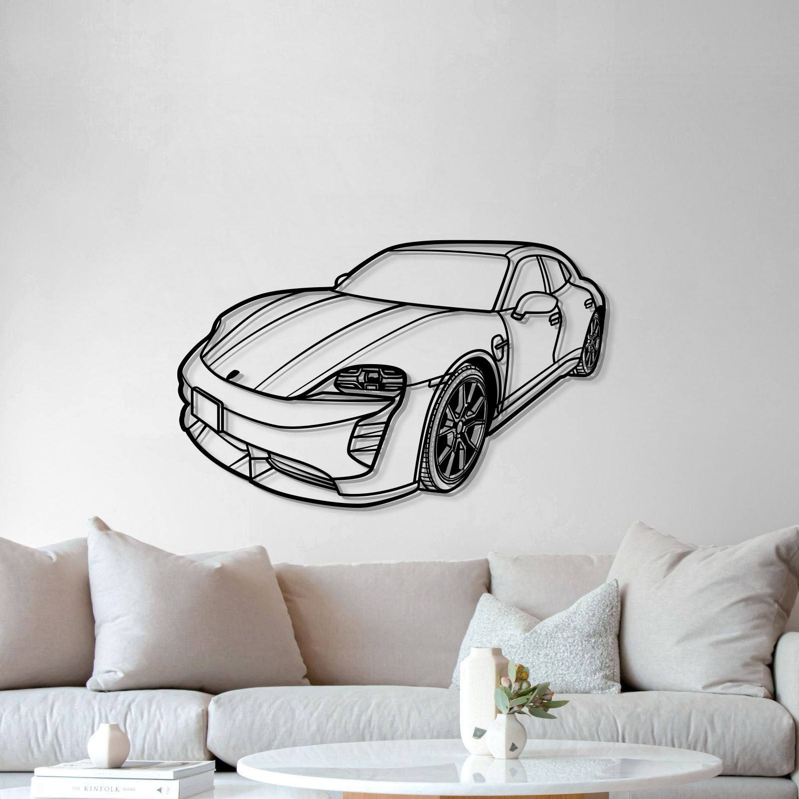 2023 Taycan GTS Sport Tourismo Perspective Metal Car Wall Art - MT1288