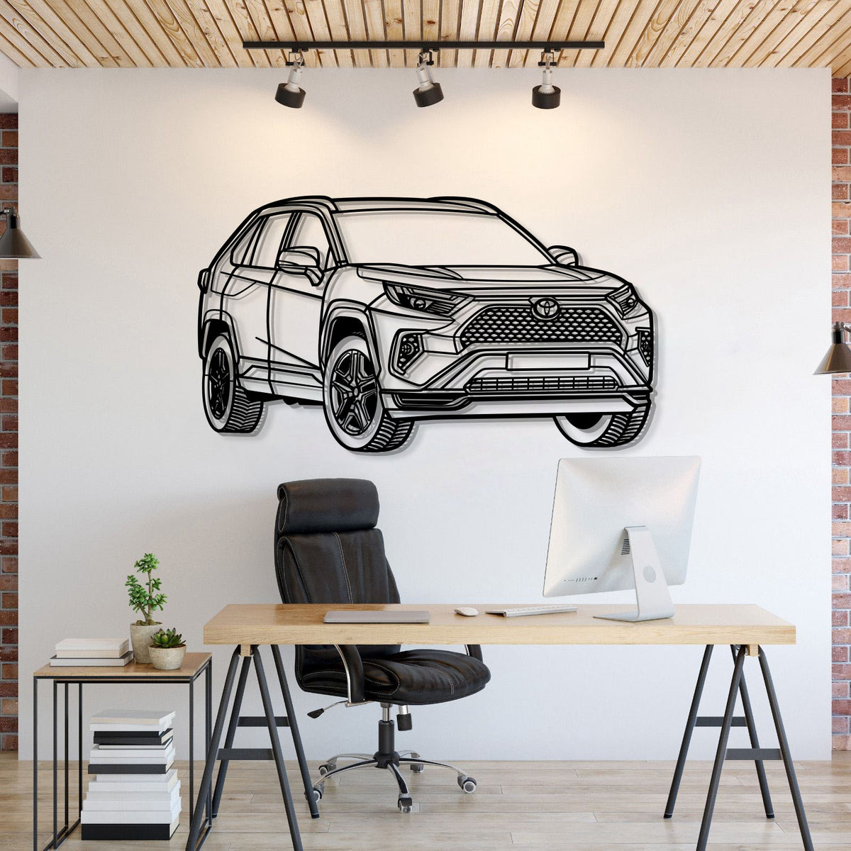 2023 RAV4 GR Sport Perspektive Metall Auto Wandkunst - MT1291
