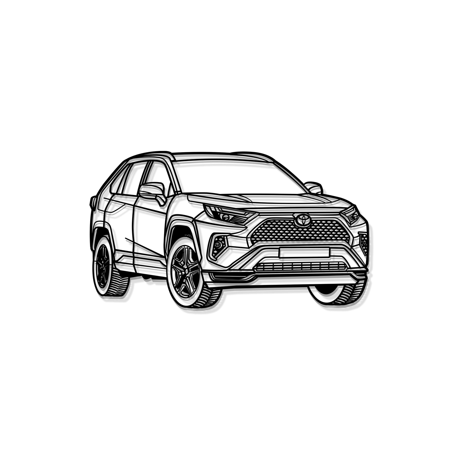 2023 RAV4 GR Sport Perspective Metal Car Wall Art - MT1291