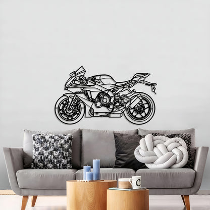 Metal wall art: 2024 R1 sportbike silhouette