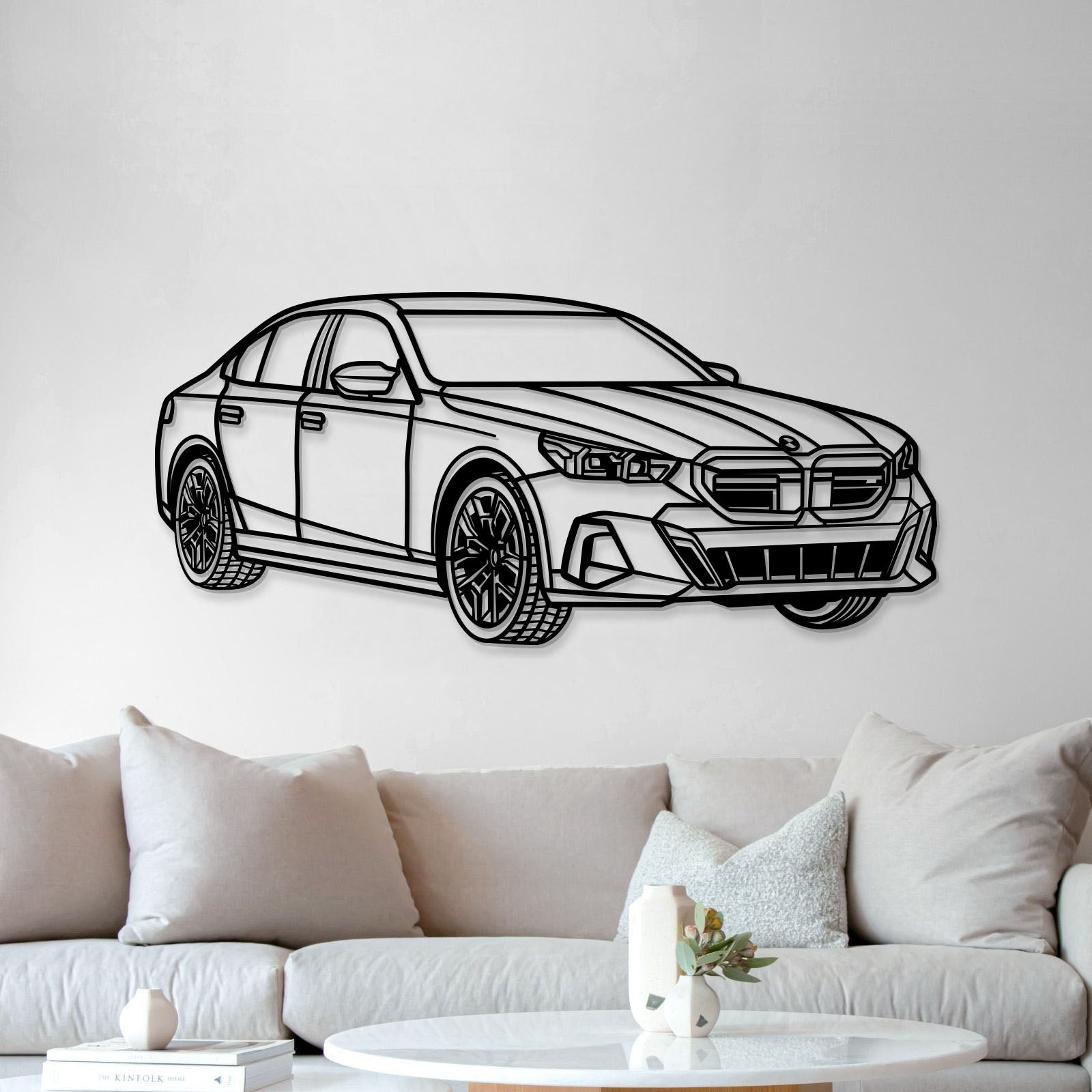 2024 5ER Limousine Perspective Metal Car Wall Art - MT1242