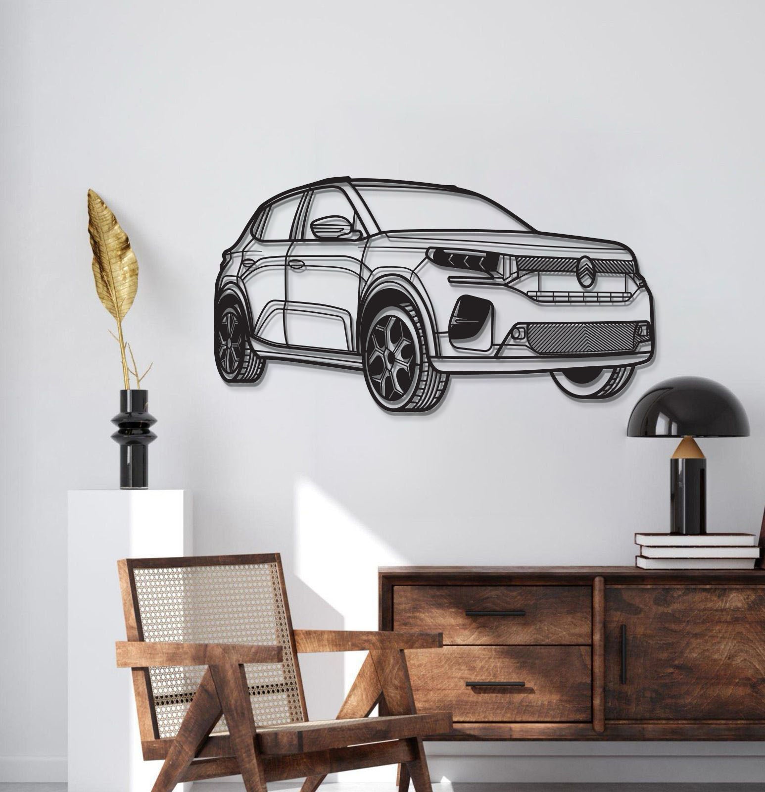 E C3 Perspective Metal Car Wall Art - MT1217