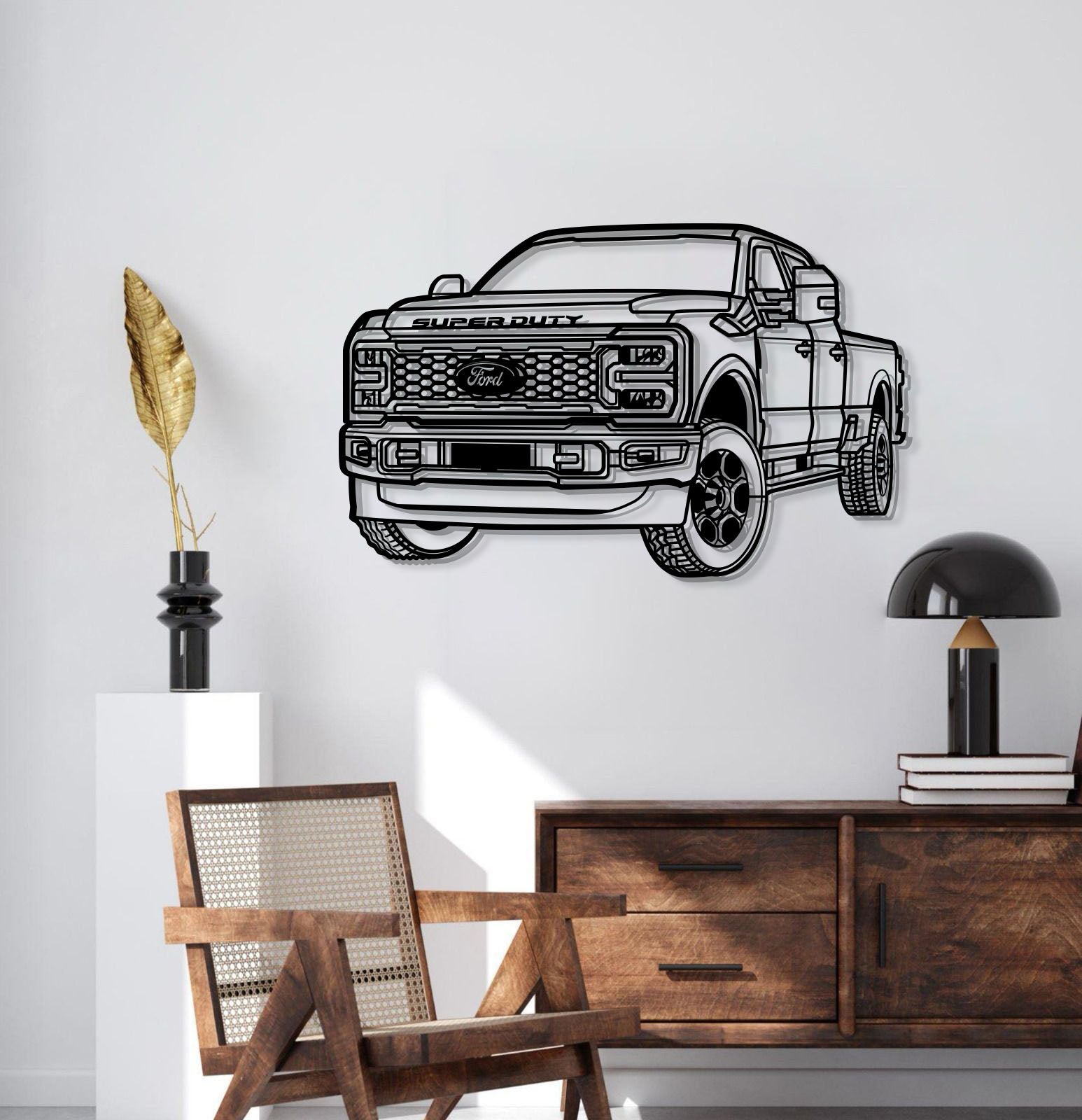 2024 F-250 Platinum Perspective Metal Car Wall Art - MT1271