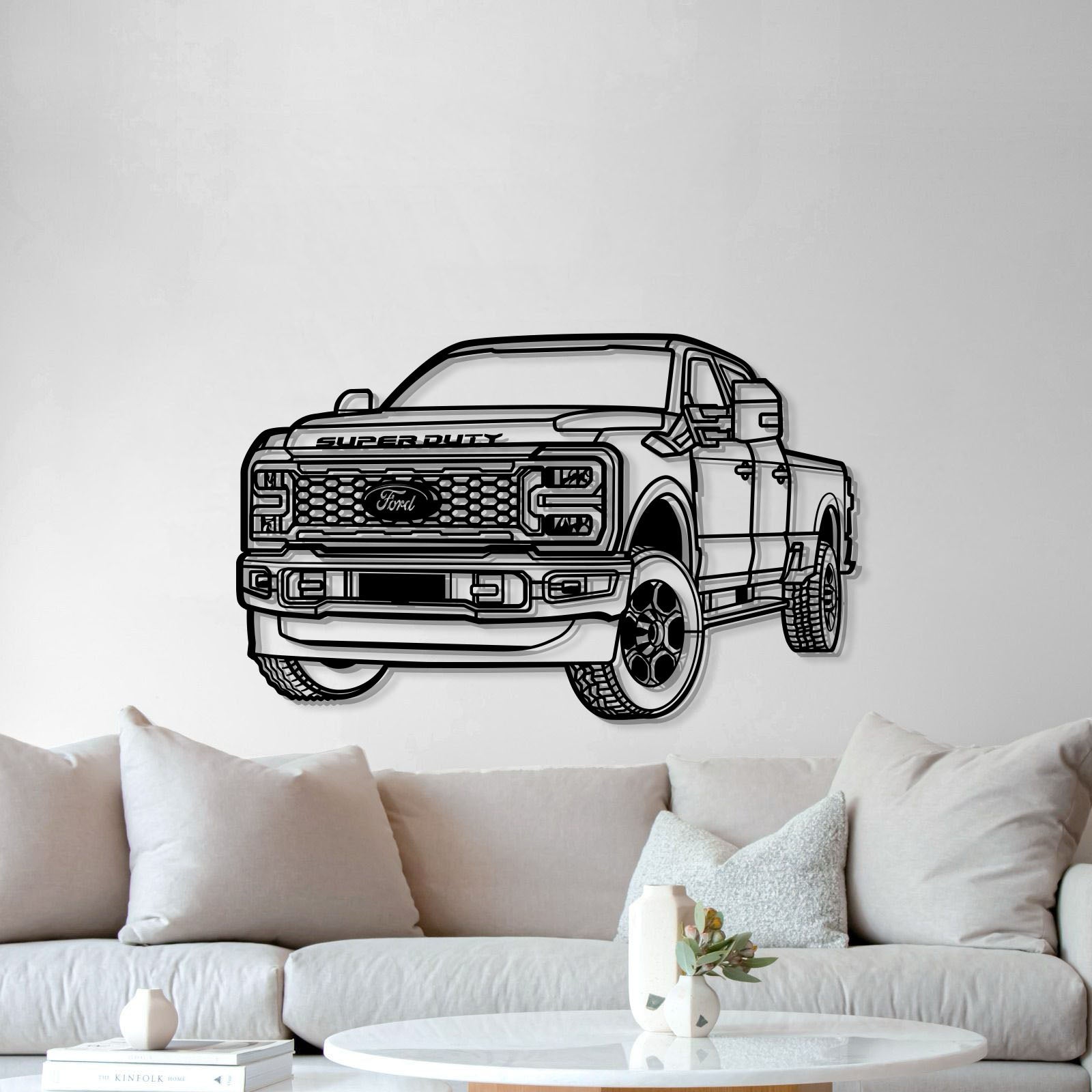 2024 F-250 Platinum Perspective Metal Car Wall Art - MT1271