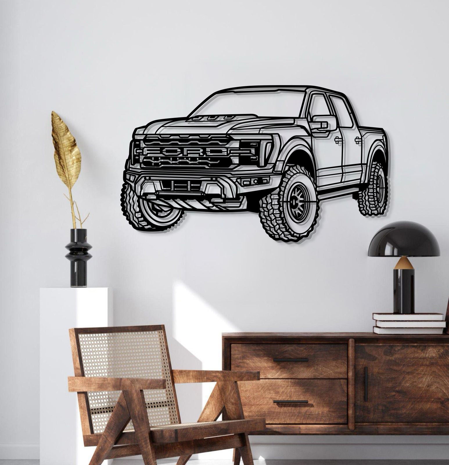 2024 Raptor R Perspective Metal Car Wall Art - MT1272