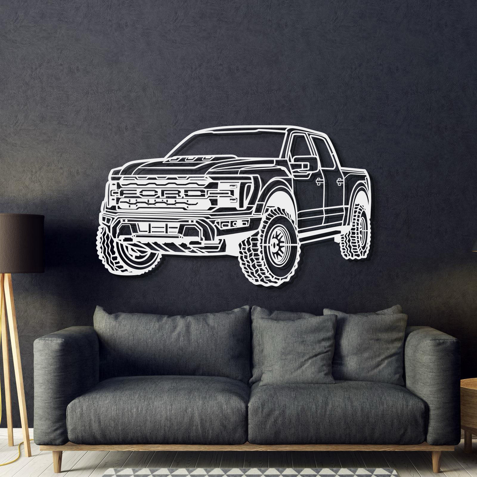 2024 Raptor R Perspective Metal Car Wall Art - MT1272