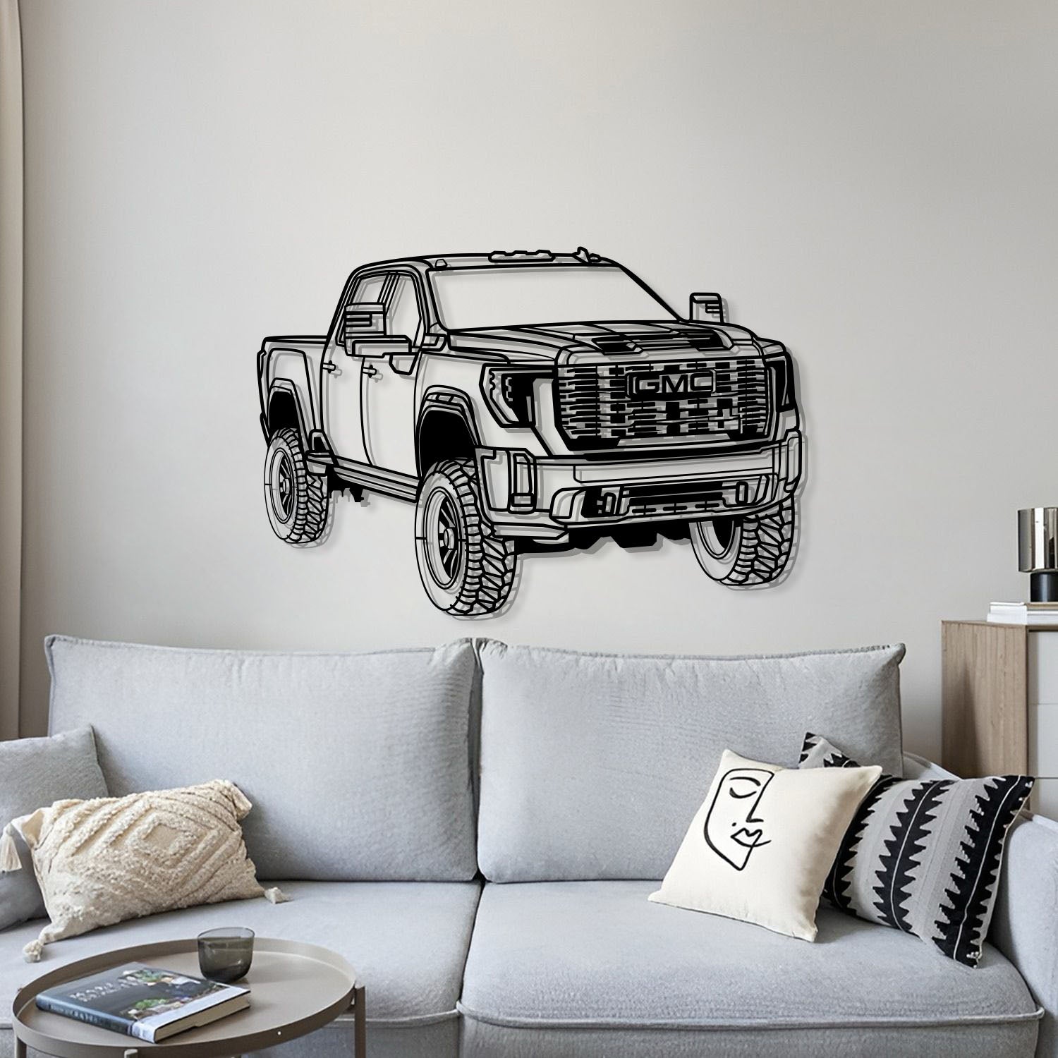 2024 Sierra 2500 Denali Perspective Metal Car Wall Art - MT1273