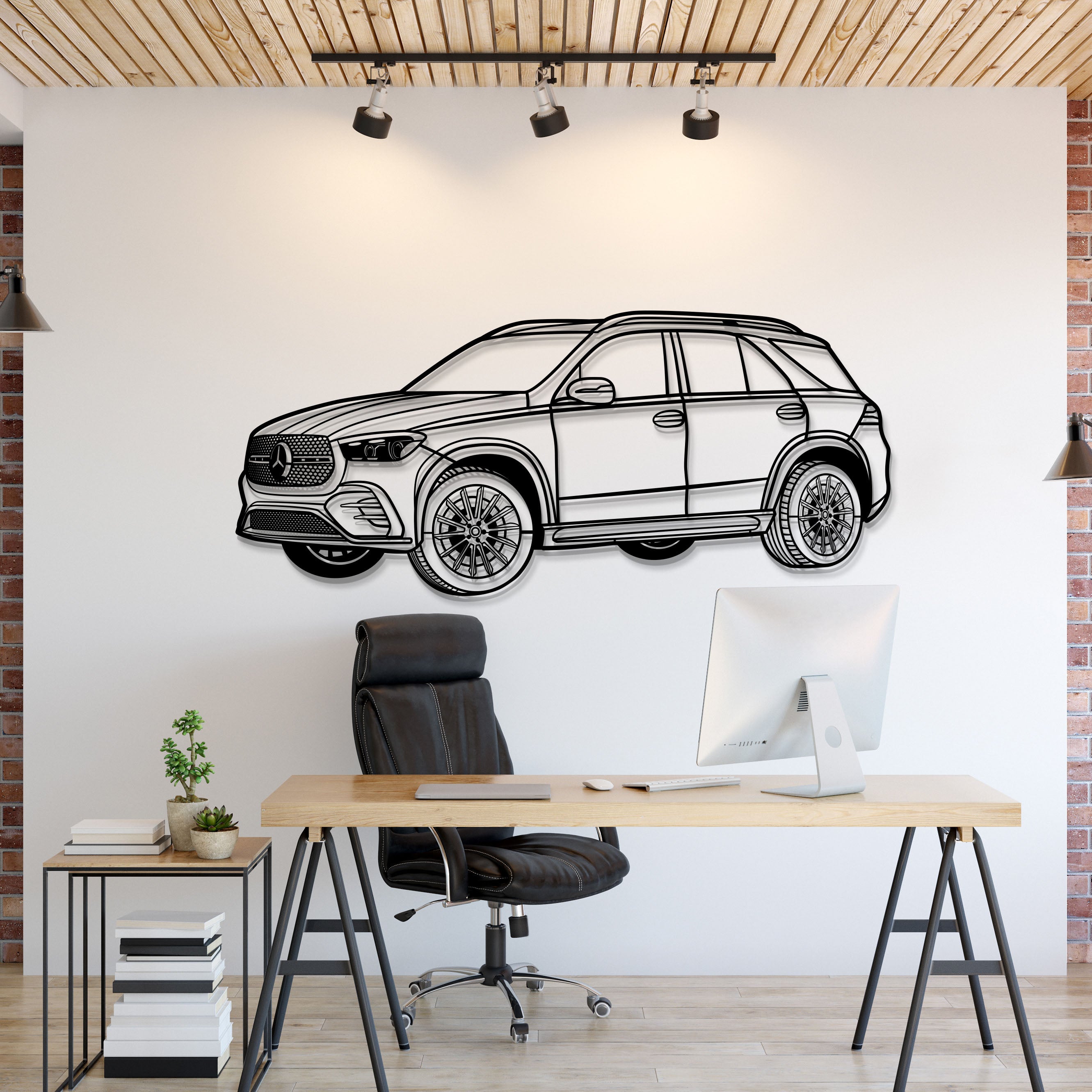 2024 GLE 350 Perspective Metal Car Wall Art - MT1319