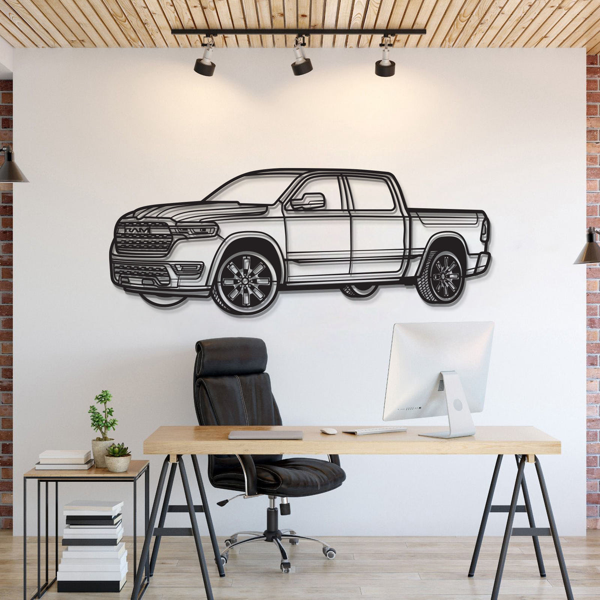 2025 1500 Charger Perspektive Metall Auto Wandkunst – MT1208