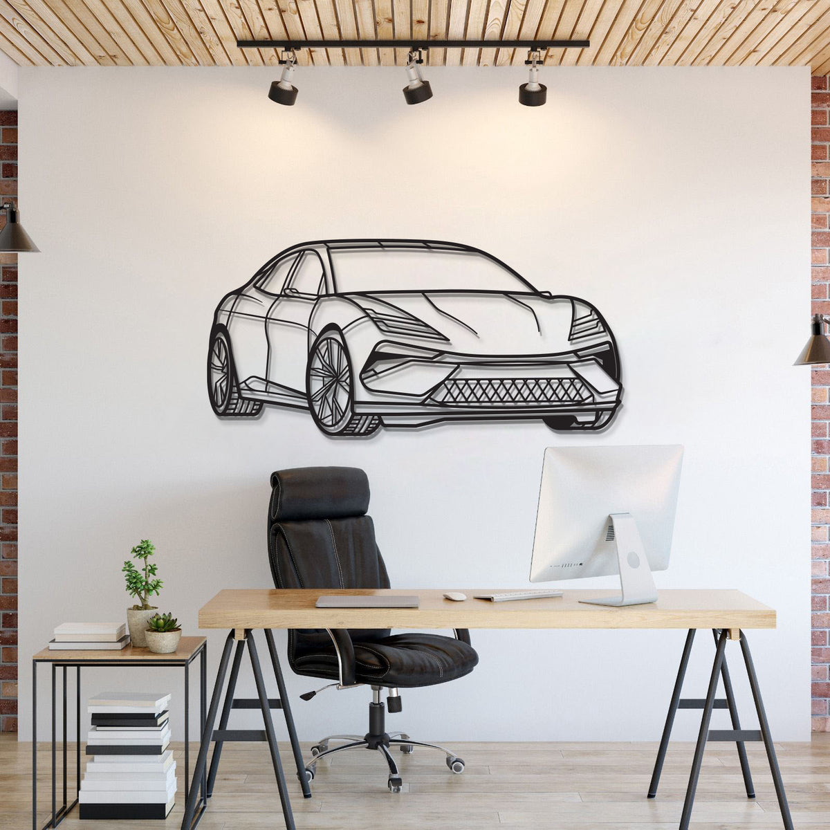2025 Emeya Perspektive Metall Auto Wandkunst - MT1214