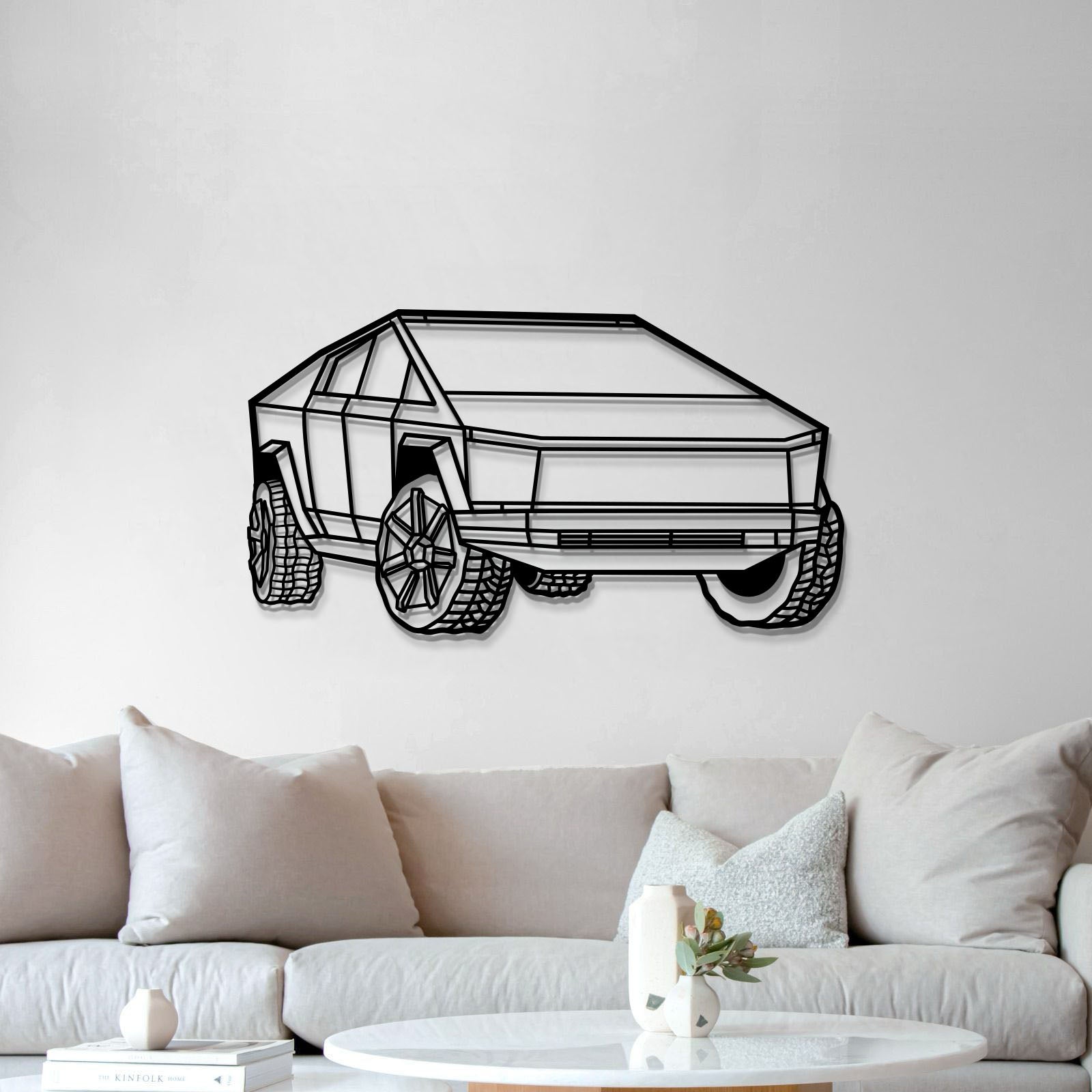 2025 Cybertruck Perspective Metal Car Wall Art - MT1191