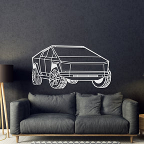 2025 Cybertruck Perspective Metal Car Wall Art - MT1191