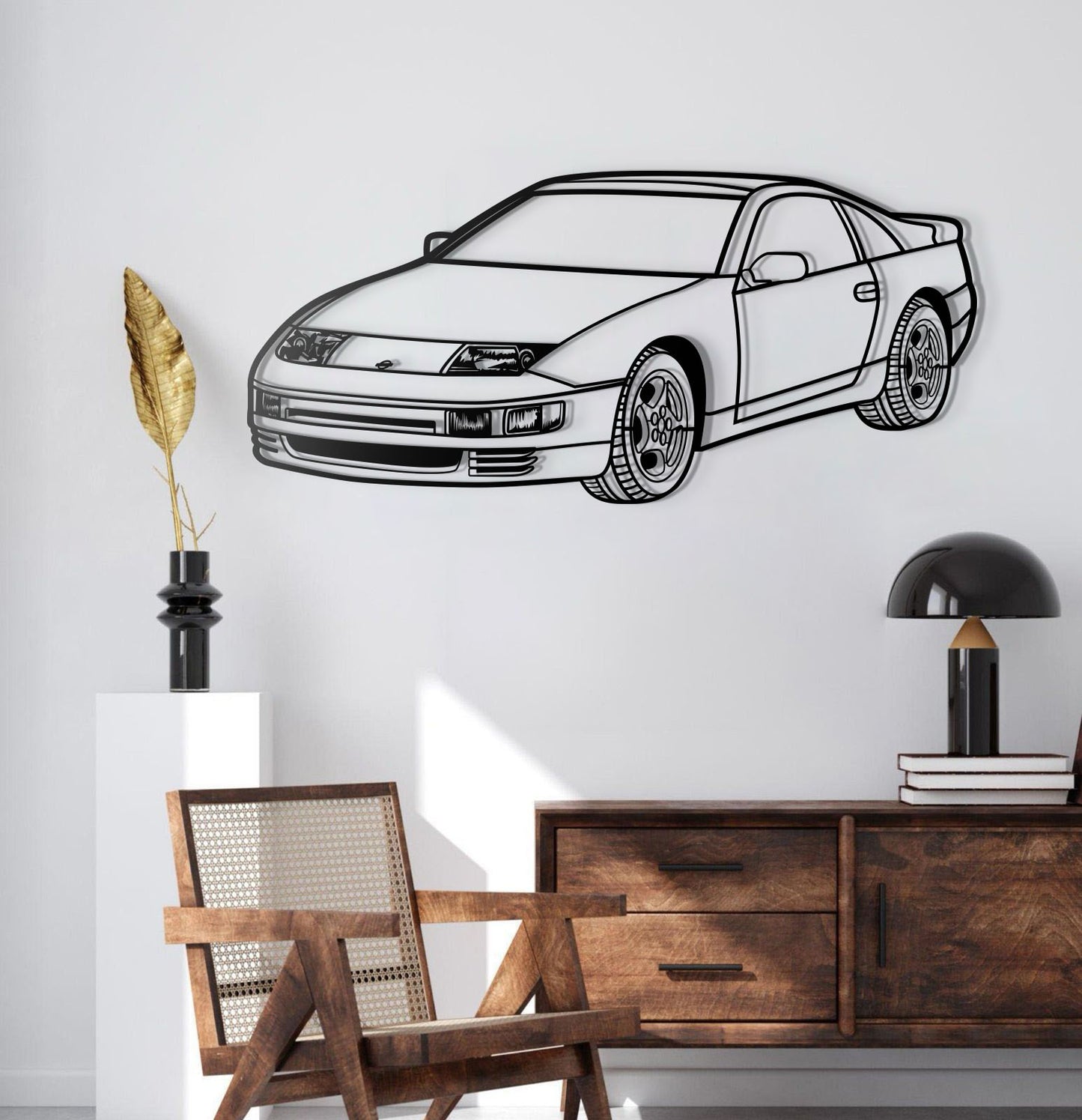 1986 300ZX Z31 Perspective Metal Car Silhouette - MT1491