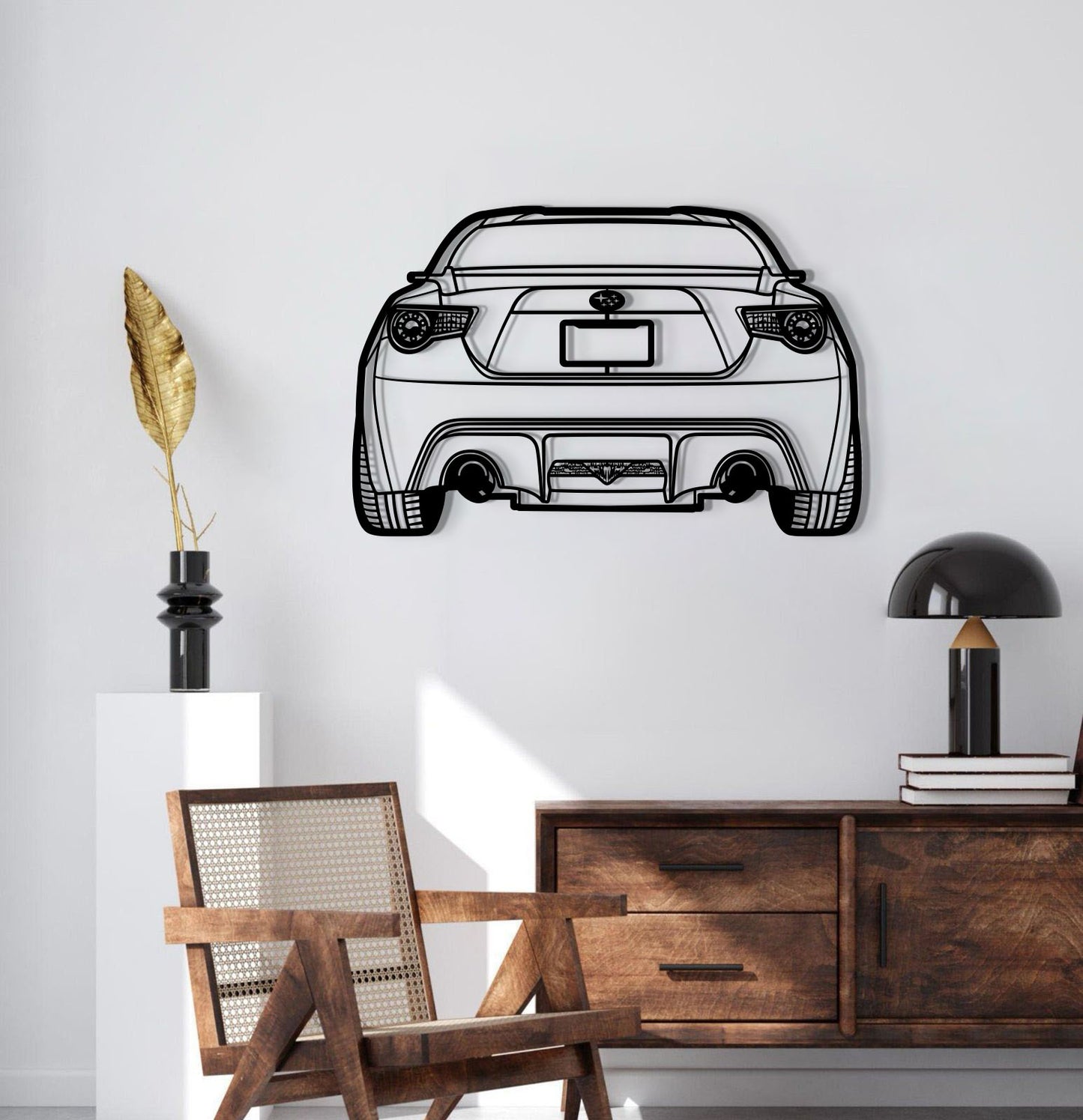 2016 BRZ Back View Metal Car Wall Art - MT1489