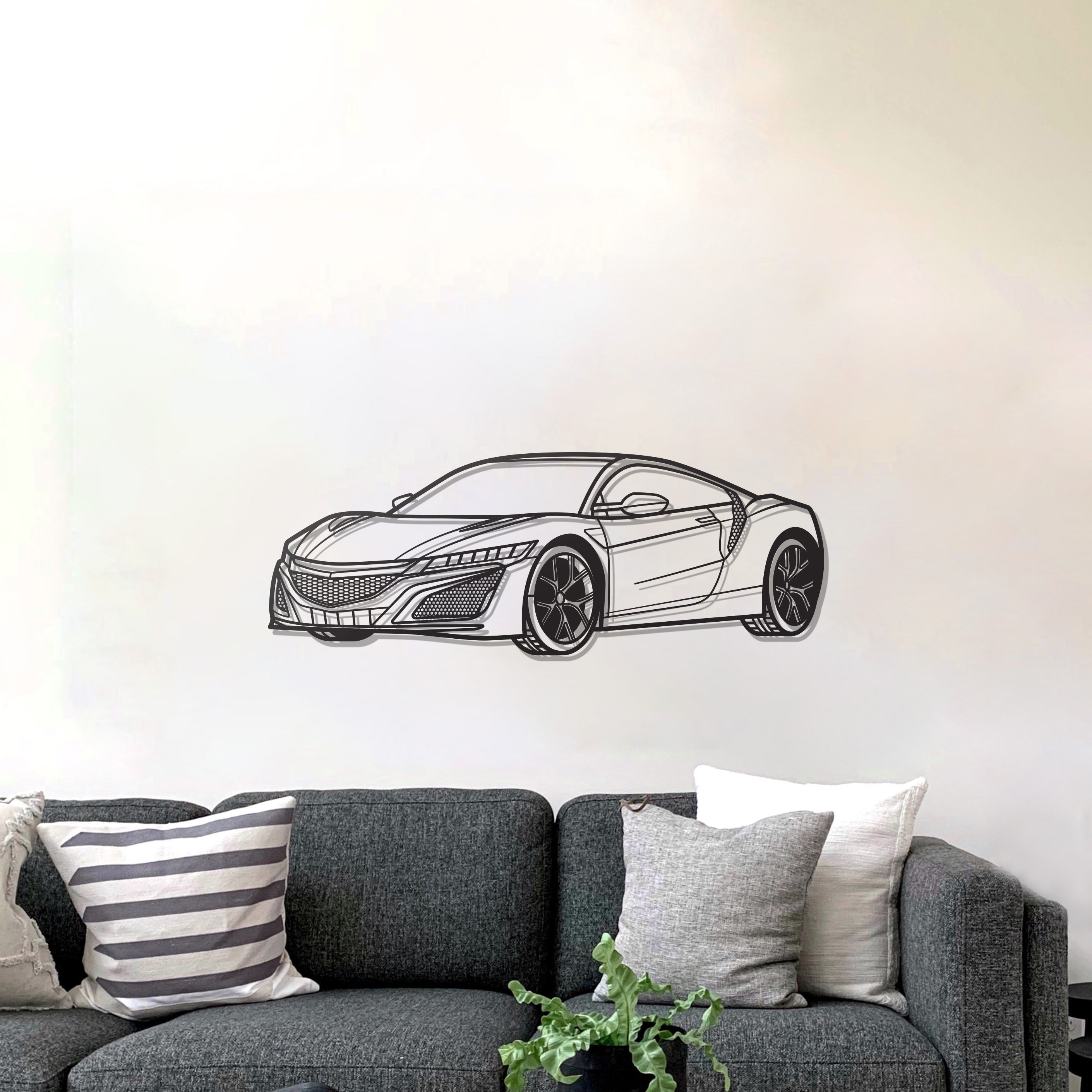 2017 NSX Perspective Metal Car Wall Art - MT1213