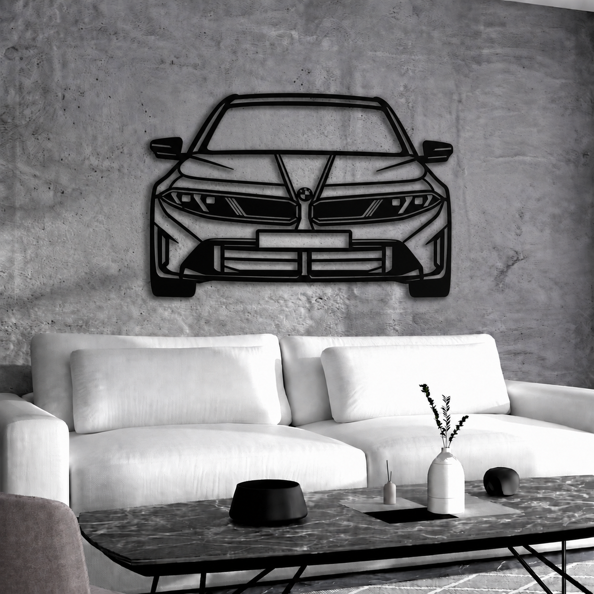 2021 M5 Competition Vorderansicht Metall Auto Wandkunst - MT1325