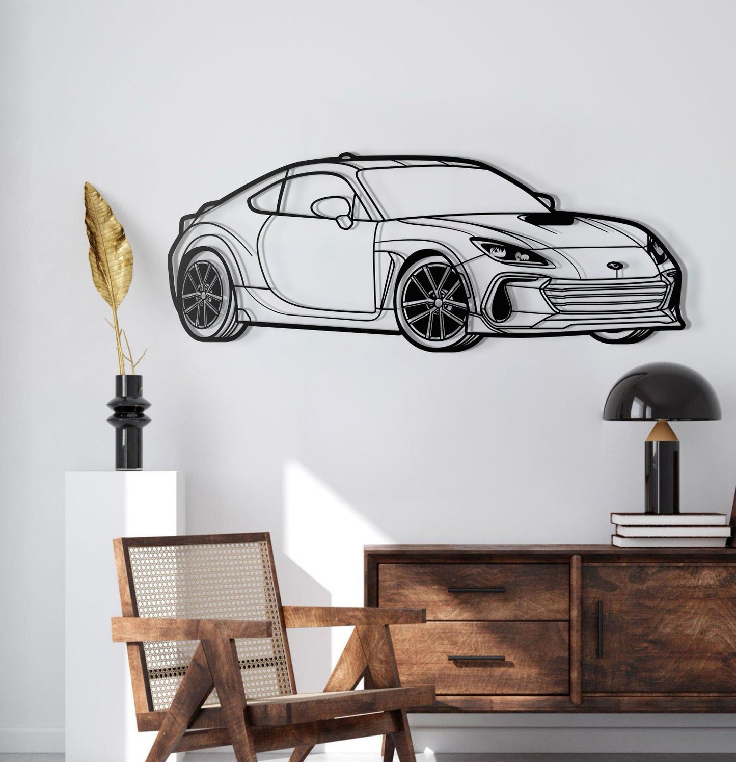 BRZ Perspective Metal Car Silhouette - MT1488