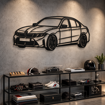 2021 M3 G80 Competition Perspektive Metall Auto Wandkunst - MT0467