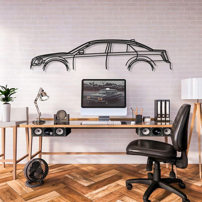 Chrysler 300S (2016) Minimalist Metal Wall Art for Home Decor