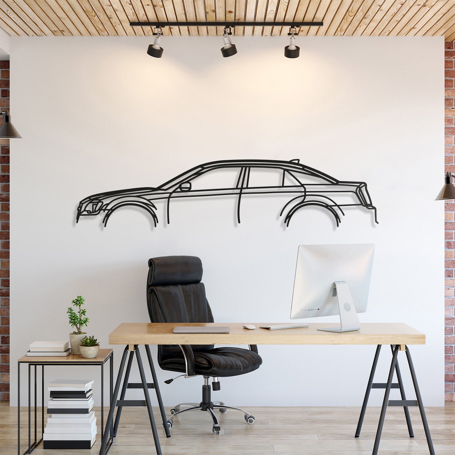 2016 Chrysler 300S Laser‑Cut Metal Wall Art Silhouette Design