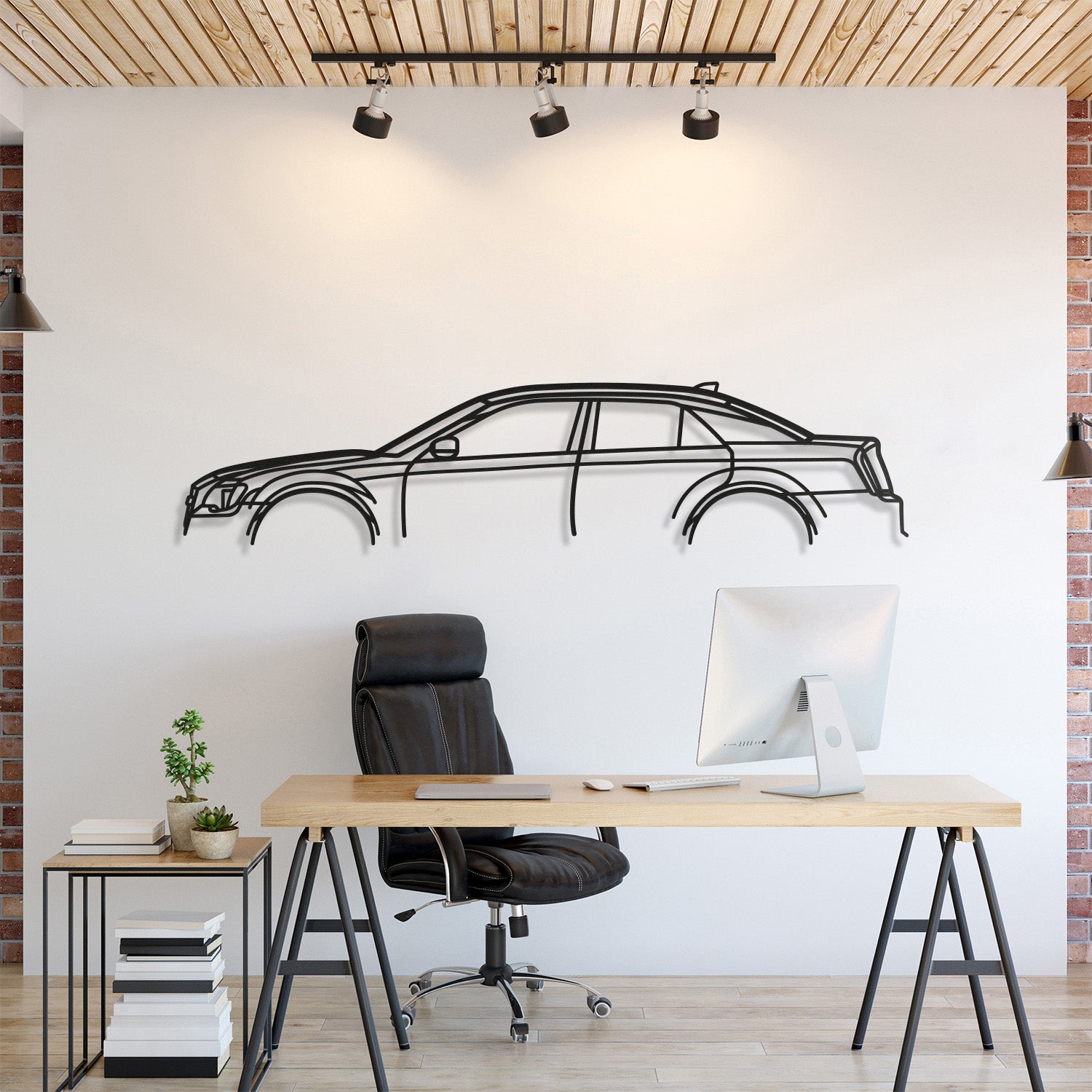 2016 Chrysler 300S Laser‑Cut Metal Wall Art Silhouette Design