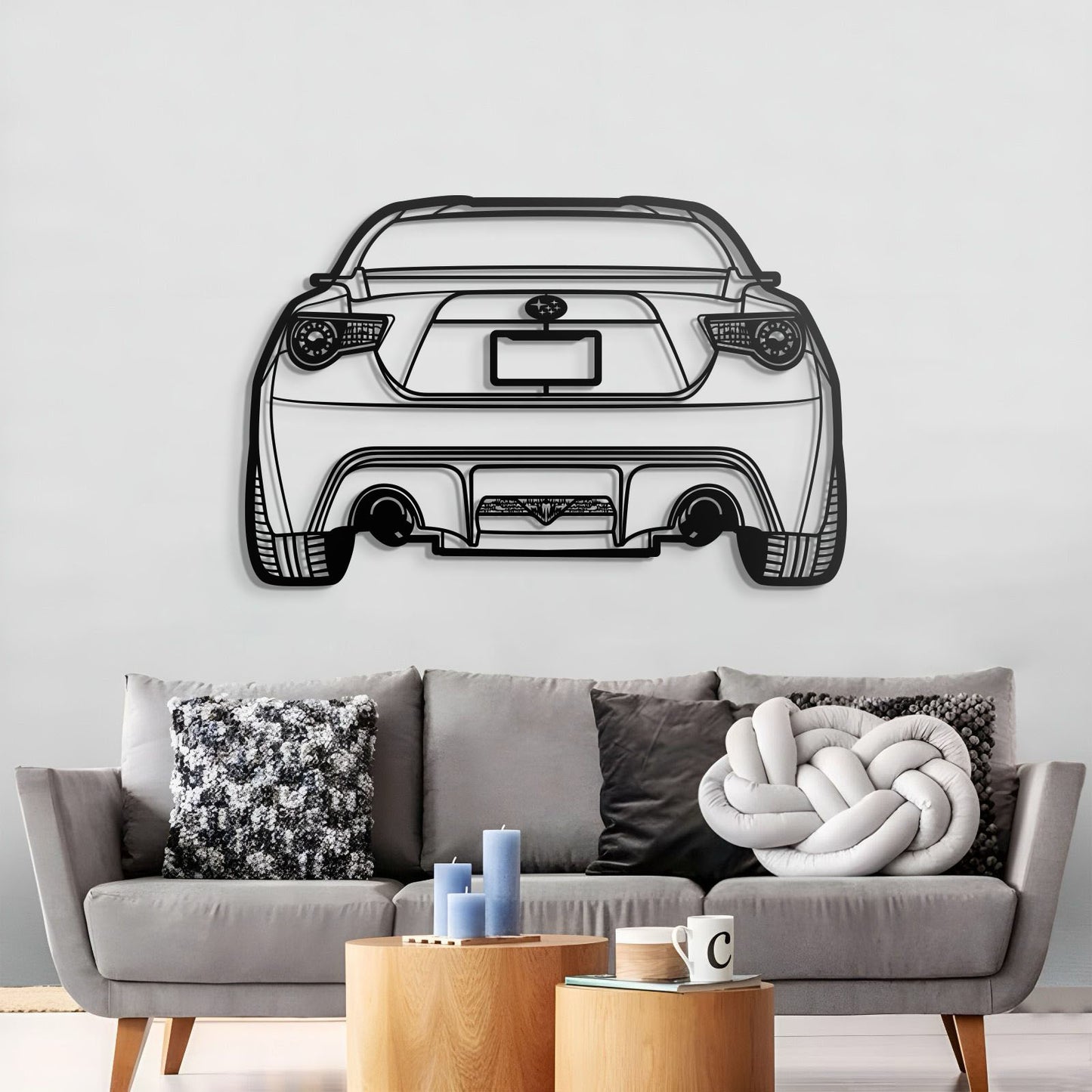 2016 BRZ Back View Metal Car Wall Art - MT1489