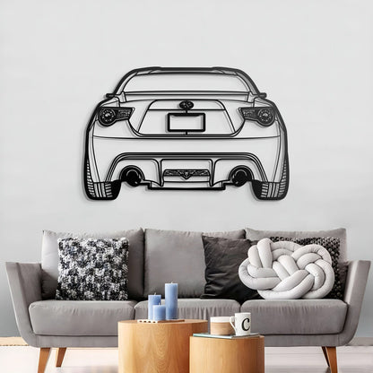 2016 BRZ Back View Metal Car Wall Art - MT1489