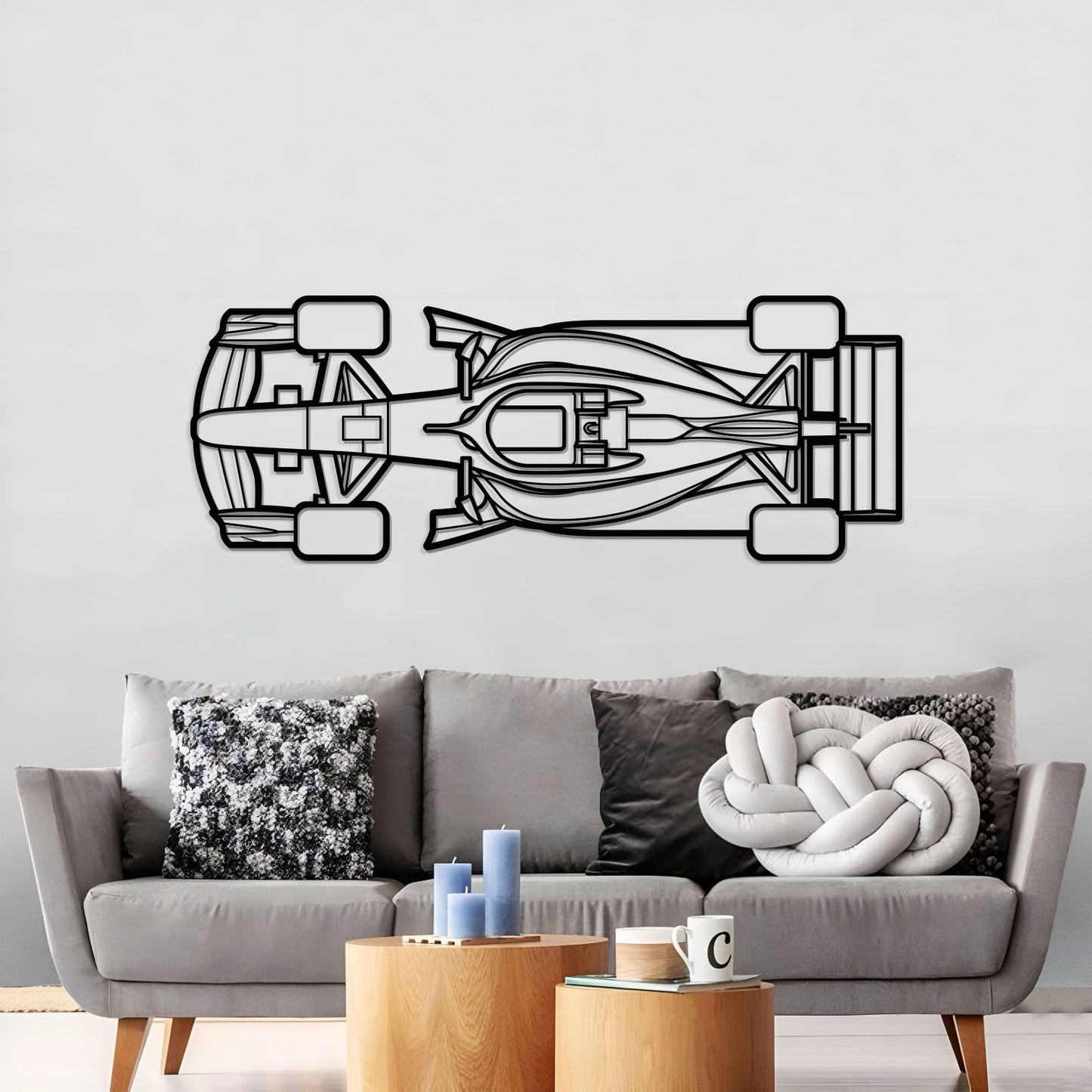 Formula 1 2026 Top View Horizontal Metal Car Wall Art - MT1499