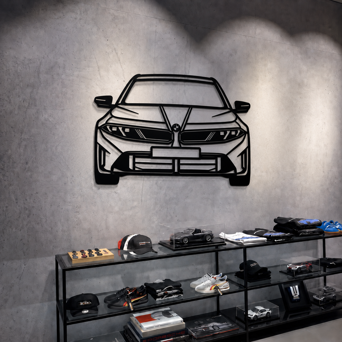 2021 M5 Competition Vorderansicht Metall Auto Wandkunst - MT1325