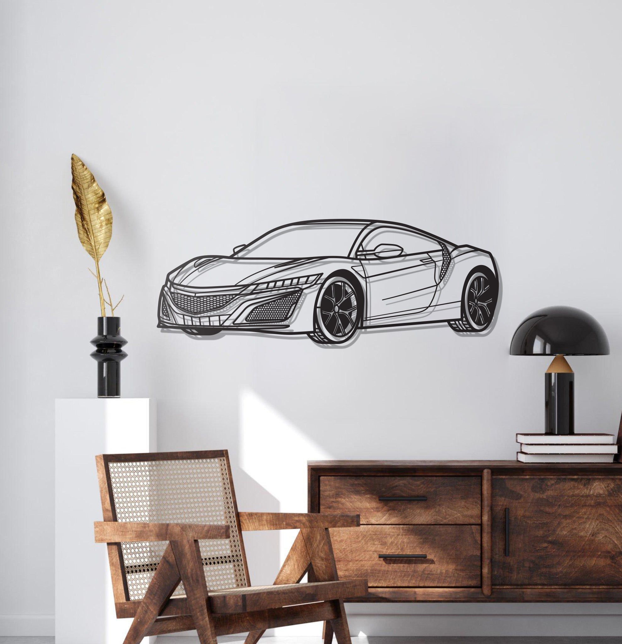 2017 NSX Perspective Metal Car Wall Art - MT1213