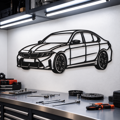 2021 M3 G80 Competition Perspektive Metall Auto Wandkunst - MT0467