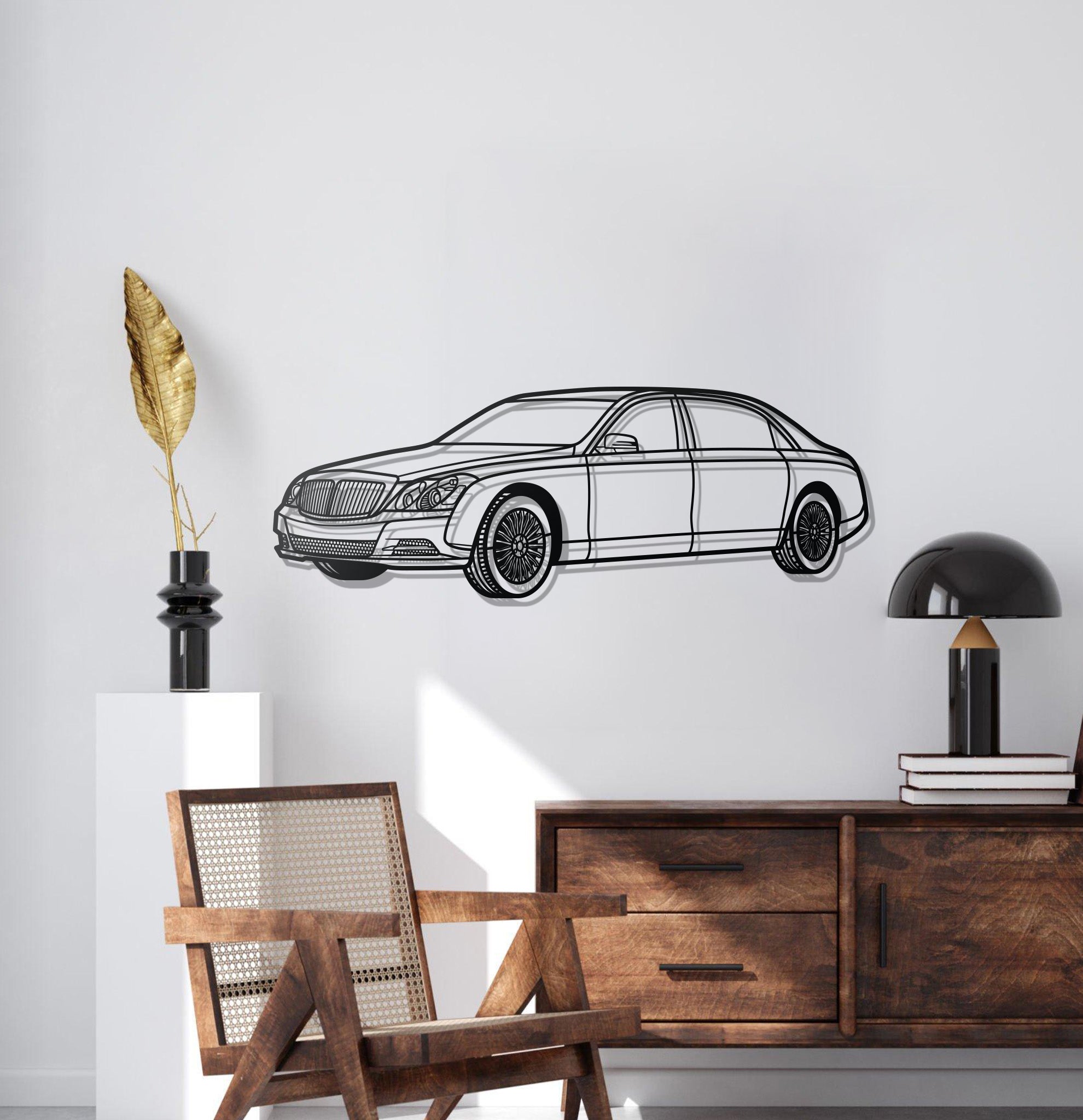 62S Perspective Metal Car Wall Art - MT1219