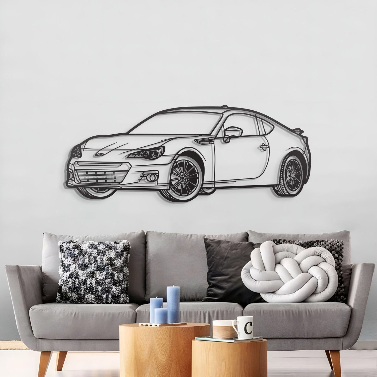 2016 BRZ Perspective Metal Car Silhouette - MT1487