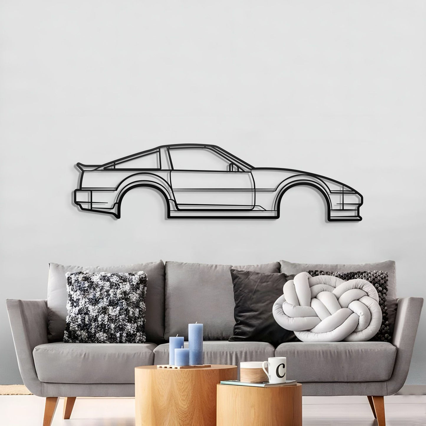 1986 300ZX Z31 Metal Car Silhouette - MT1490