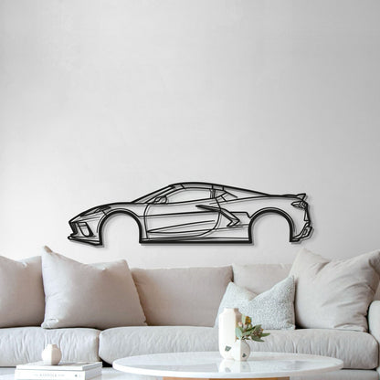 2023 Chevrolet Corvette C8 Metal Wall Art Lifted 1 Cm From Wall For 3D Effect