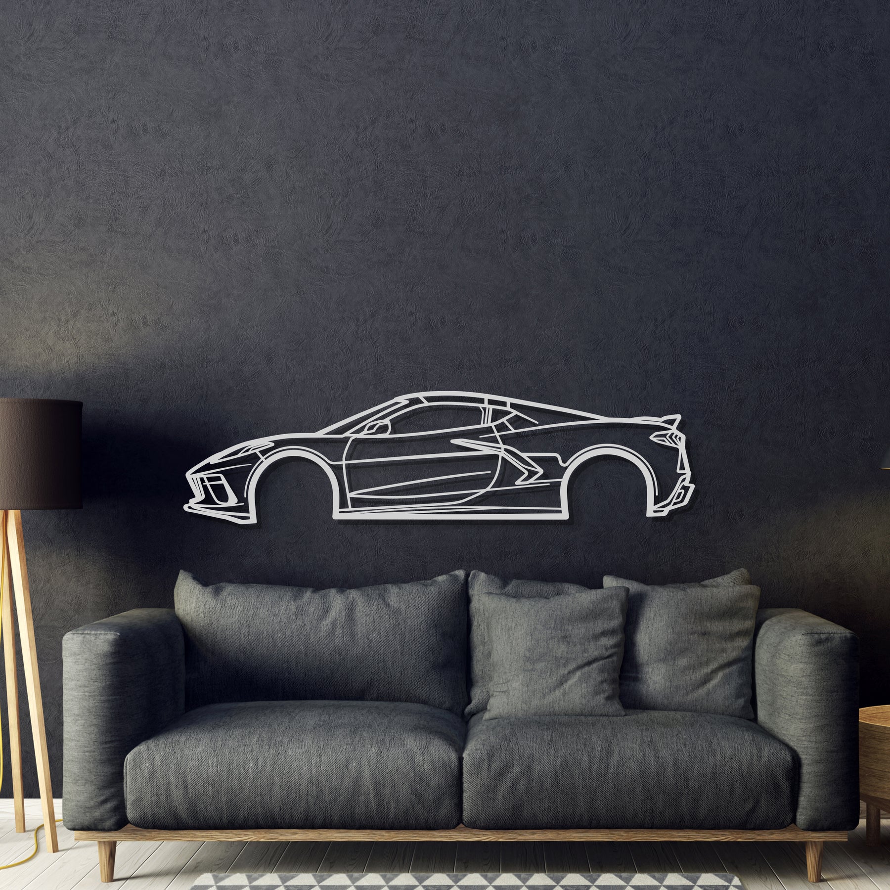 2023 Corvette C8 Metal Car Wall Art - MT0824