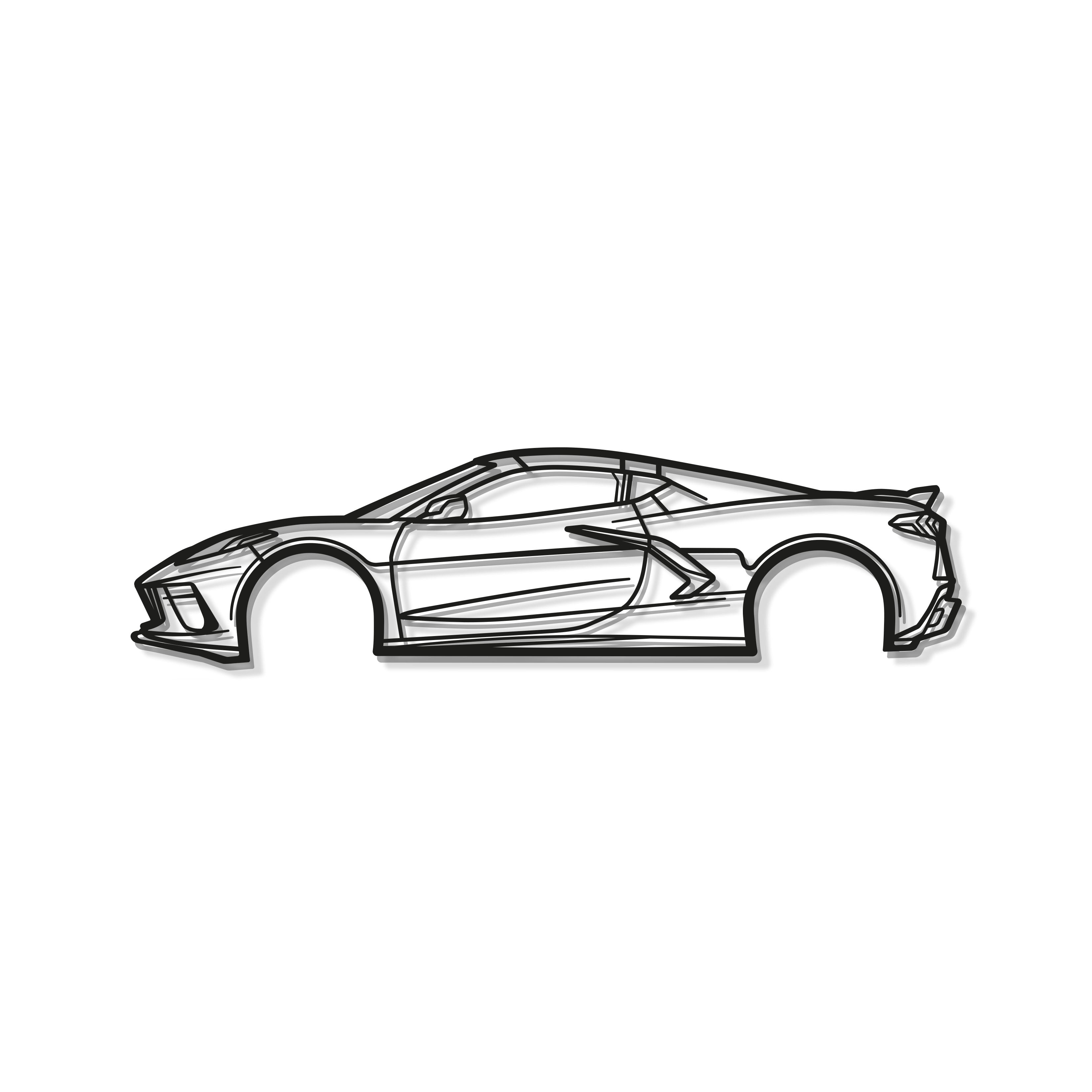 2023 Corvette C8 Metal Car Wall Art - MT0824