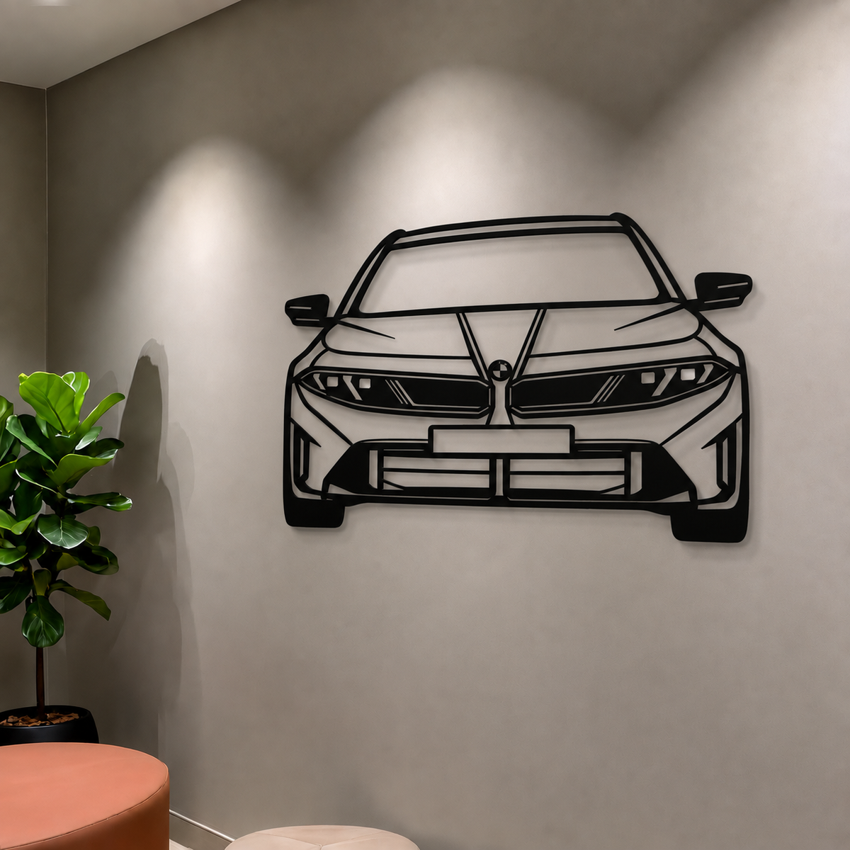 2021 M5 Competition Vorderansicht Metall Auto Wandkunst - MT1325