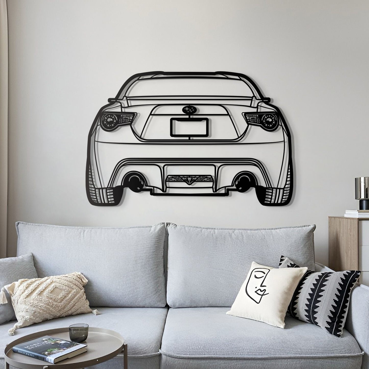 2016 BRZ Back View Metal Car Wall Art - MT1489