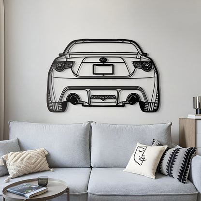 2016 BRZ Back View Metal Car Wall Art - MT1489