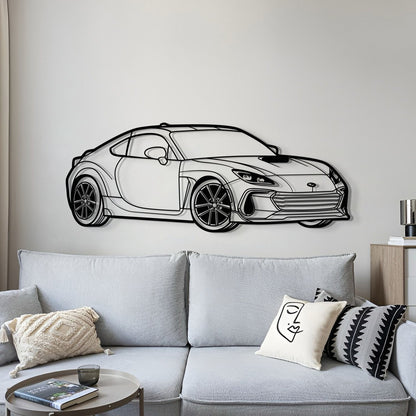 BRZ Perspective Metal Car Silhouette - MT1488