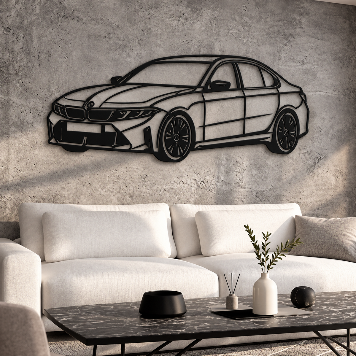 2021 M3 G80 Competition Perspektive Metall Auto Wandkunst - MT0467