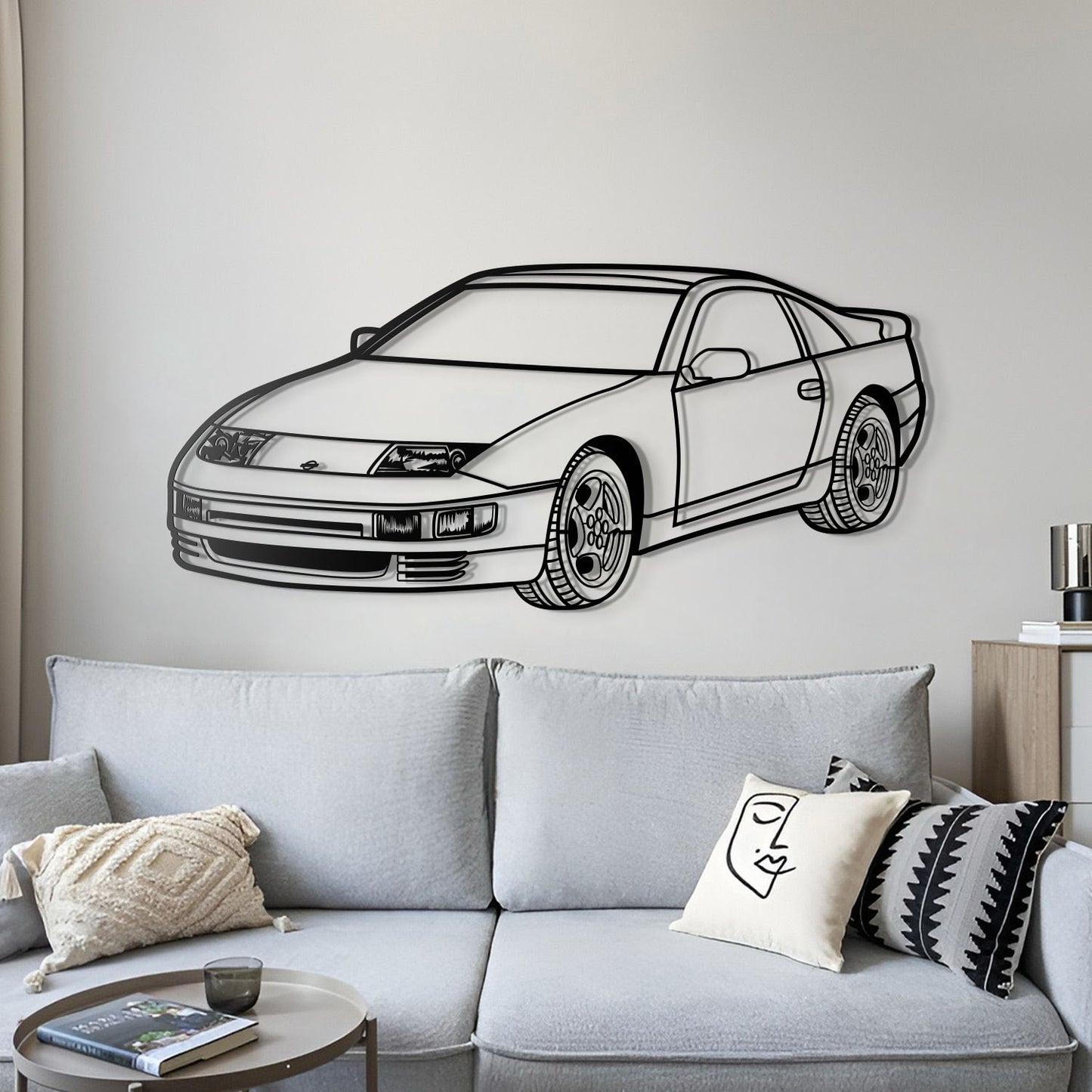 1986 300ZX Z31 Perspective Metal Car Silhouette - MT1491