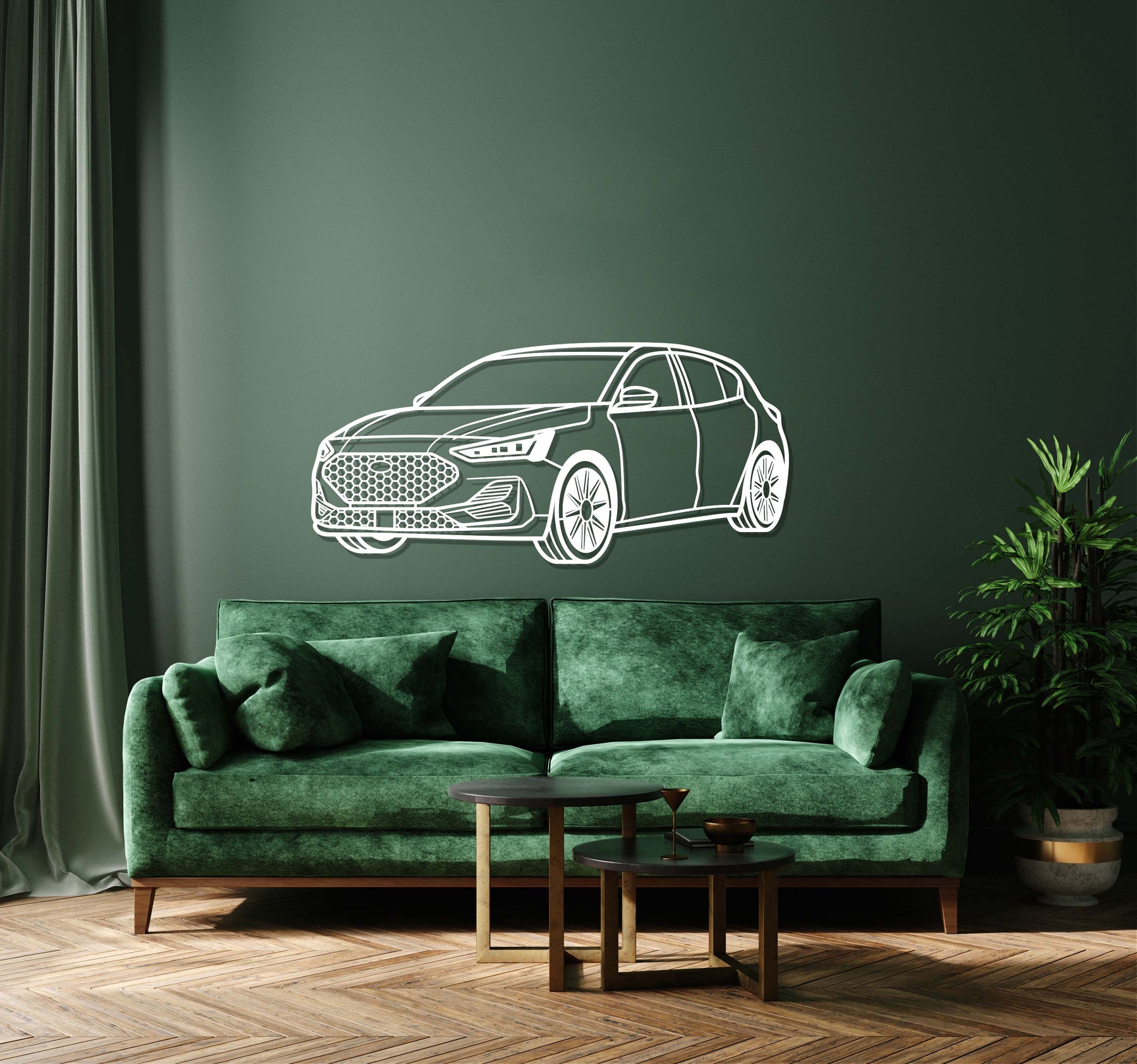 2024 Focus ST Edition Perspective Metal Car Wall Art - MT1224